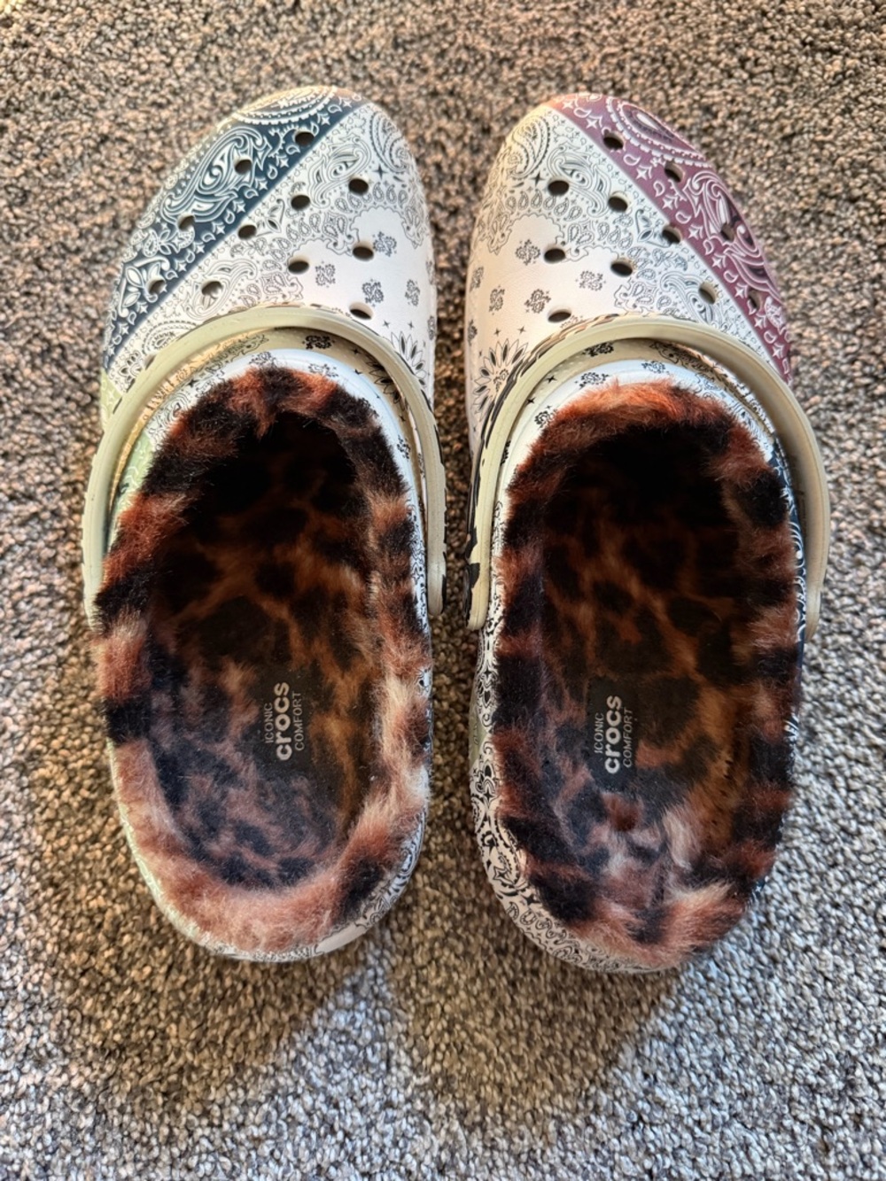 Crocs Kids Zappos Print Lab: "Gone Wild" Classic Lined Clog Size J5 - Picture 5 of 6